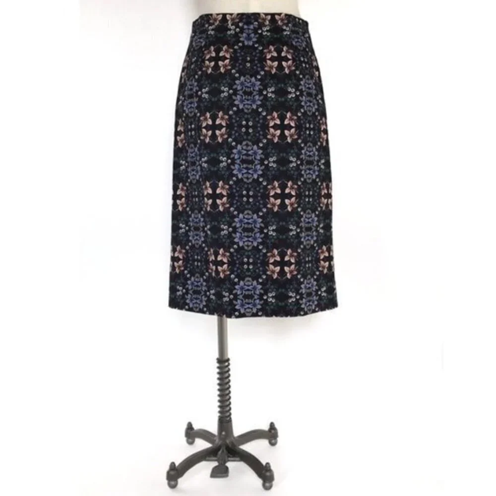 NWT J. Crew Mirrored Floral A-line Midi Skirt 4